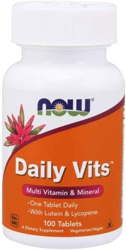 Now Foods Daily Vits Multivitamin and Mineral Supplement, 100 Tablets