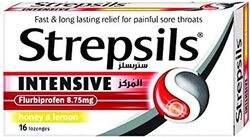 Strepsils Intensive Honey And Lemon Cough, Sore Throat, 16 Lozenges