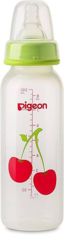 

Pigeon Slim Neck Fruit Decorated Bottle, 240ml, Green/White