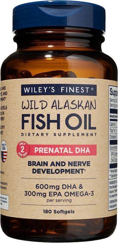 

Wileys Finest Prenatal Dha Wild Alaskan Fish Oil Dietary Supplement, 600mg, 180 Softgels