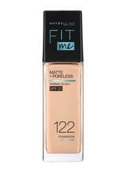 Maybelline New York Fit Me Matte & Poreless Foundation 16h Oil Control with SPF 22, 122, Beige