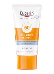Eucerin Facial SPF 50+ Sensitive Protect Sun Cream, 2 x 50ml