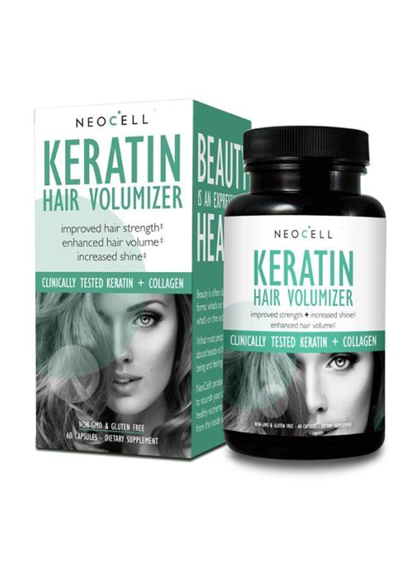 Neocell Keratin Hair Volumizer Dietary Supplement, 60 Capsules