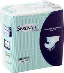 Serenity Extra Large Classic Fitted Briefs (Super), 15 Pieces