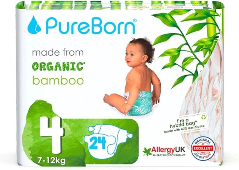 Pureborn Size 4 Single ( 7-12 Kg) 24S