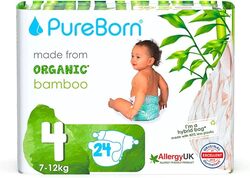 Pureborn Size 4 Single ( 7-12 Kg) 24S