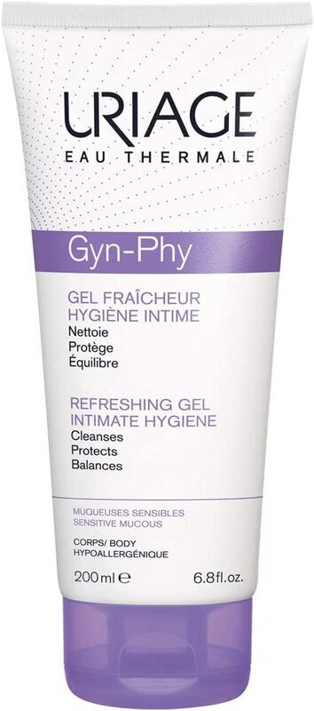 Uriage Gyn-Phy Intimate Hygiene Refreshing Cleansing Gel, 200ml
