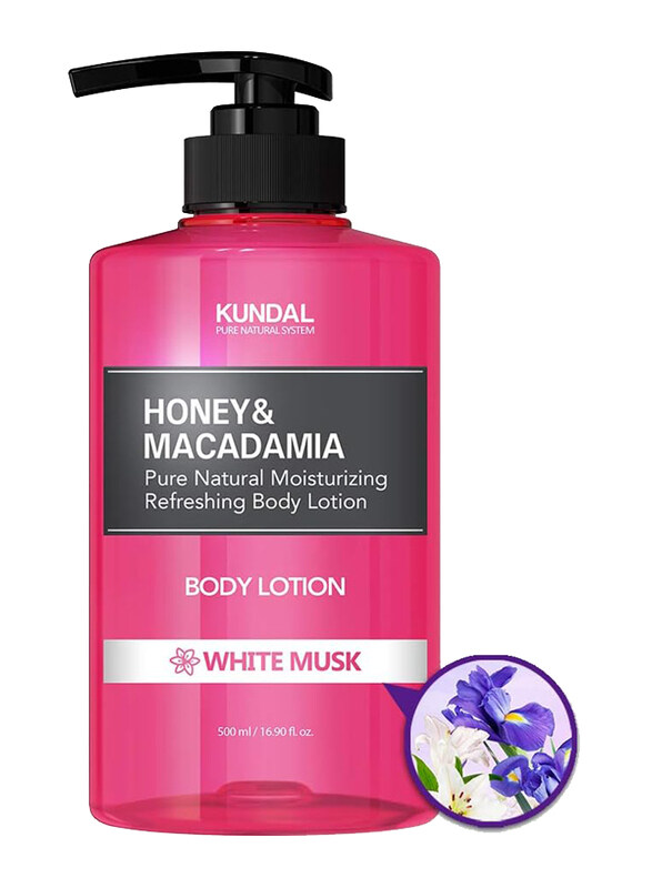 

Kundal Honey & Macadamia Pure Natural Moisturizing Refreshing Body Lotion with White Musk, 500ml