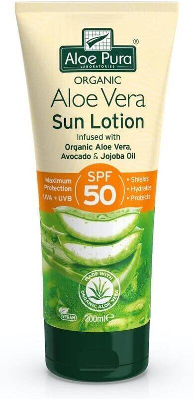 

Aloe Pura Organic Aloe Vera Sun SPF50 Lotion, 200ml