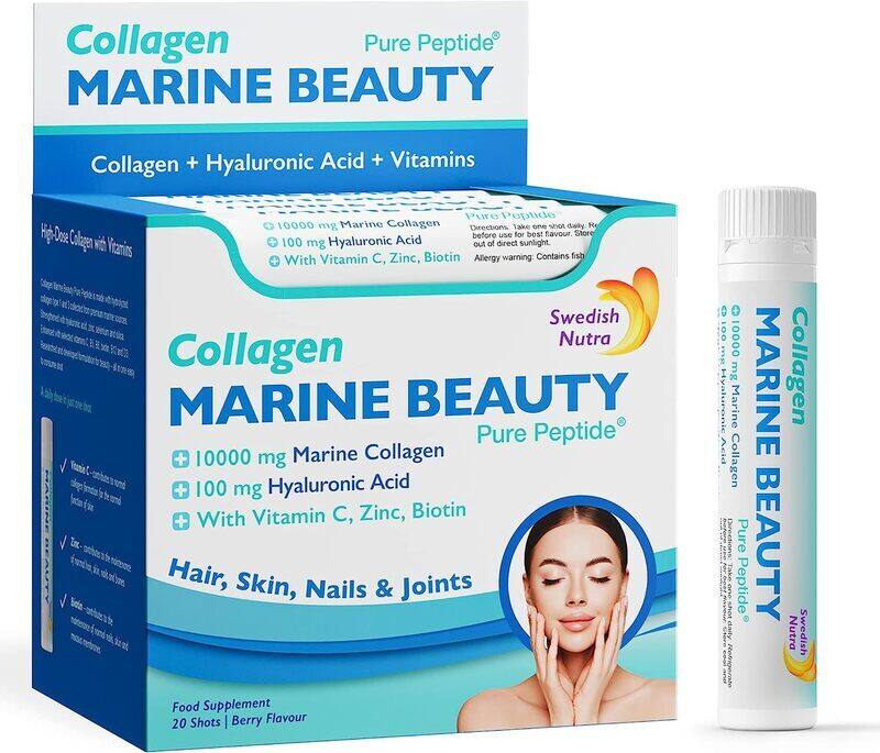 

Swedish Nutra Marine Beauty Collagen, 20 Shots