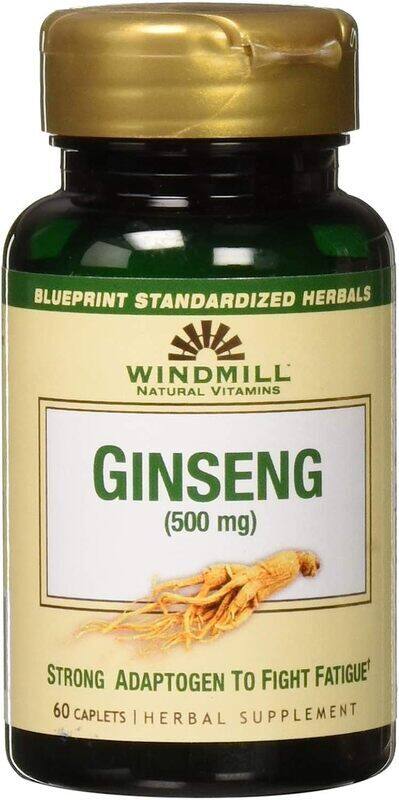 

Windmill Ginseng Herbal Supplement, 500mg, 60 Caplets