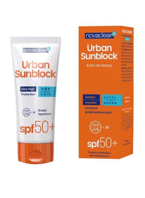 Novaclear Urban Sunblock SPF 50+ Dry Skin Cream, 40ml