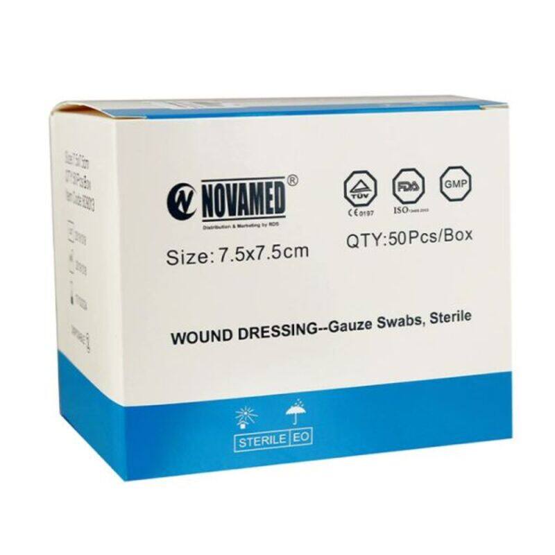 

Novamed Gauze Swab 7.5X7.5 50Pcs (Non-Sterile / 809013N )