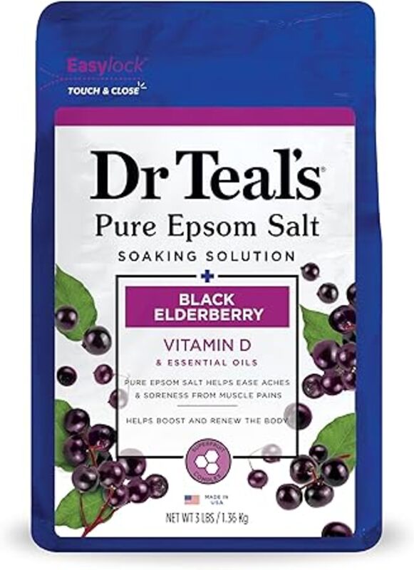 Dr Teals Epsom Bath Salt Black Elderberry 1.36Kg