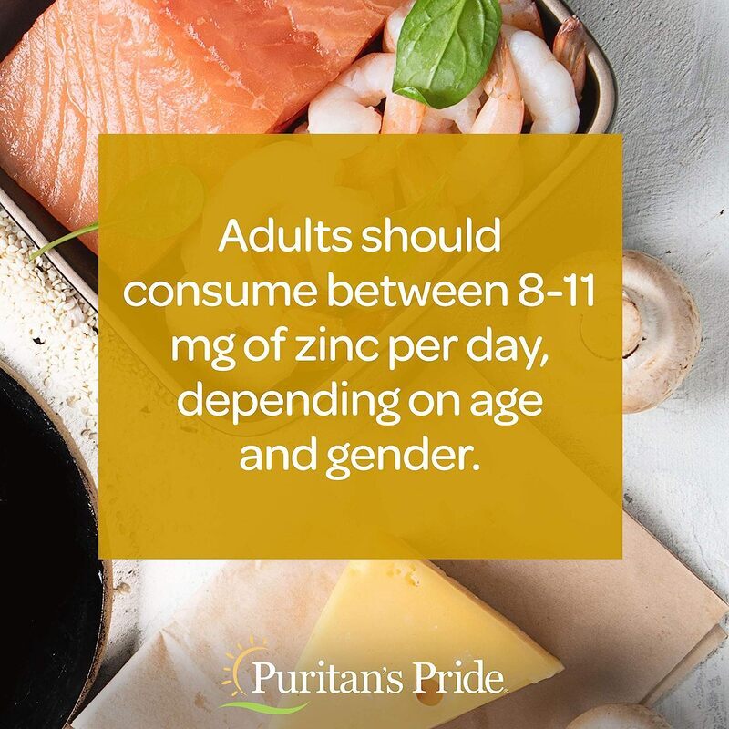 Puritan's Pride Zinc Picolinate Dietary Supplement, 25mg, 100 Caplets