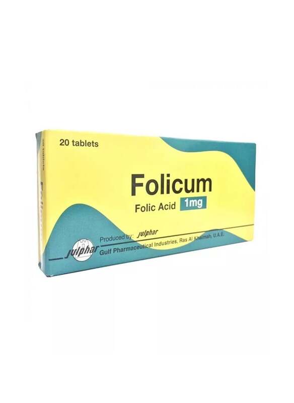 

JULPHAR FOLICUM 1MG TAB 20S