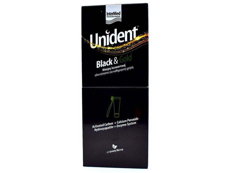 

Intermed Unident Black & Gold Whiteining Toothpaste 100Ml
