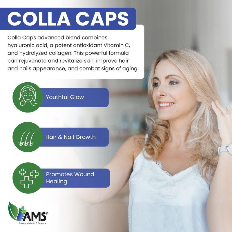 AMS Coll-A-Caps Hydrolysed Collagen Tablets, 60 Tablets