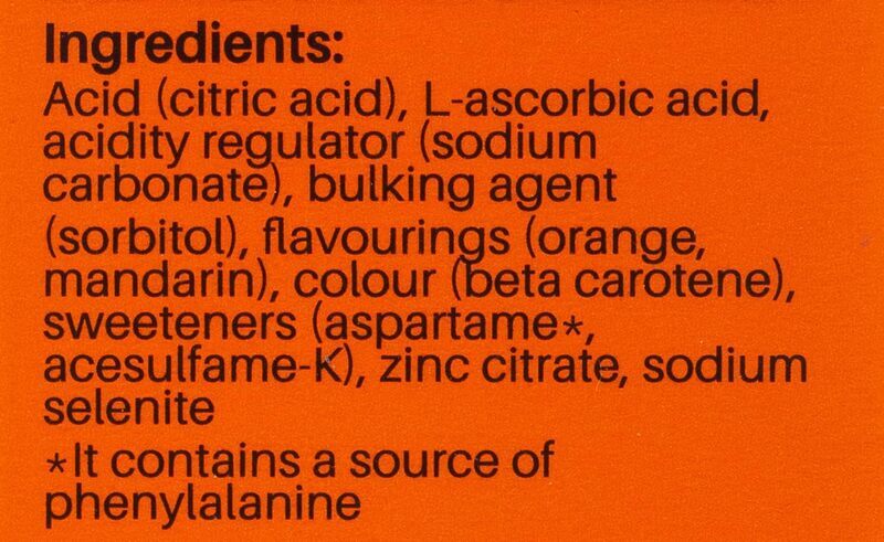 Sunshine Nutrition Immune Support Orange Flavour Effervescent, 20 Tablets