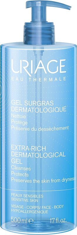 Uriage Gel Surgras Dermatologique Extra Rich Cleanser, 500ml