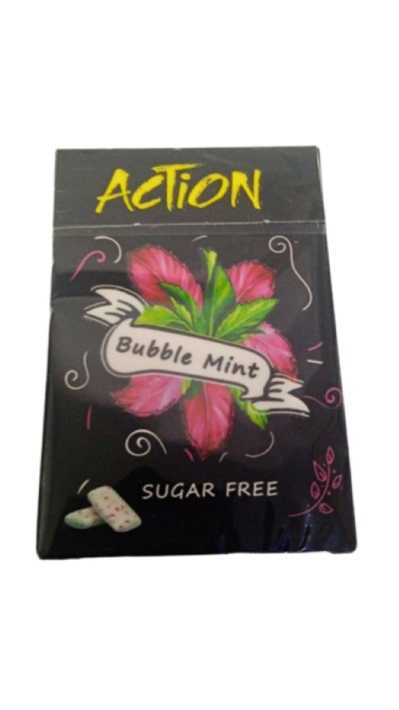 

ACTION GUM Action Bubble Mint Gum