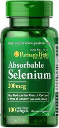 Puritan's Pride Absorbable Selenium, 200mcg, 100 Softgels