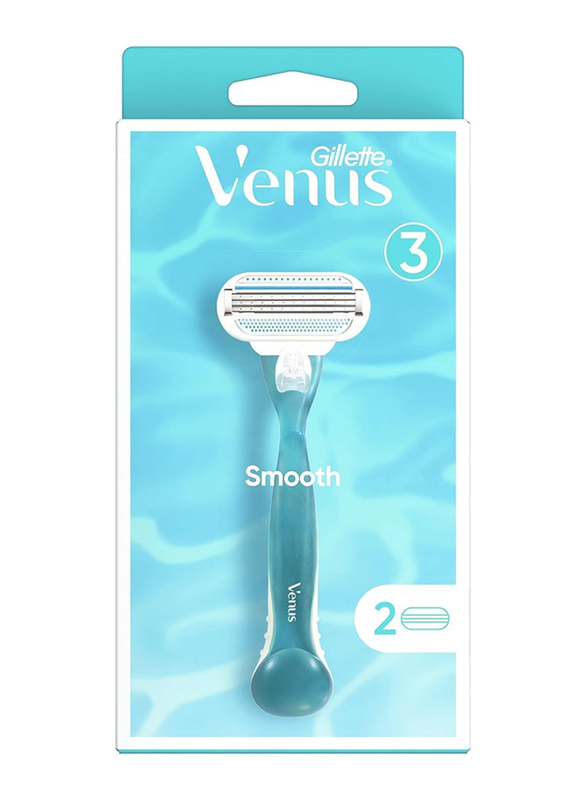 

Gillette Venus Smooth Razor Handle with 2 Razor Blade Refills, 3 Pieces