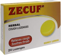 Zecuf Herbal Honey Lemon Cough Lozenges, 24 Lozenges