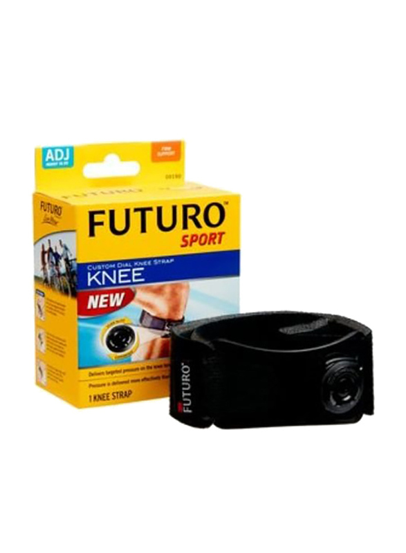 Futuro Custom Pressure 09190En Dial Adjustable Knee Strap for Men, 2 Pieces, Black