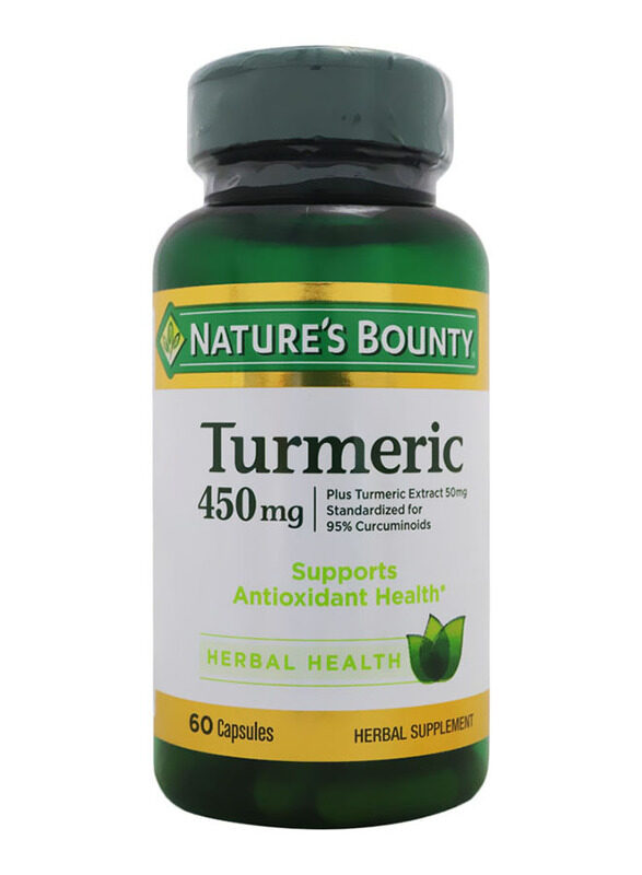 

Nature's Bounty Turmeric Herbal Supplement, 450mg, 60 Capsules