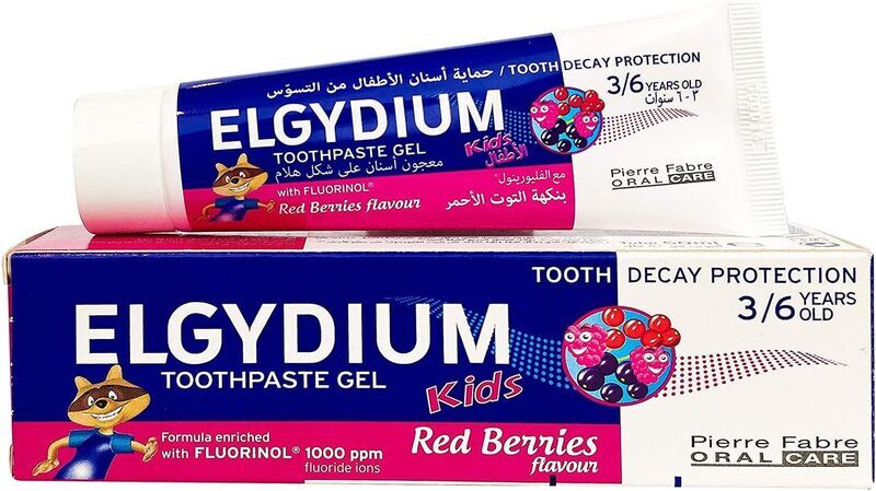 Pierre Fabre 50ml Elgydium Tooth Decay Protection Red Berries Toothpaste Gel for Kids