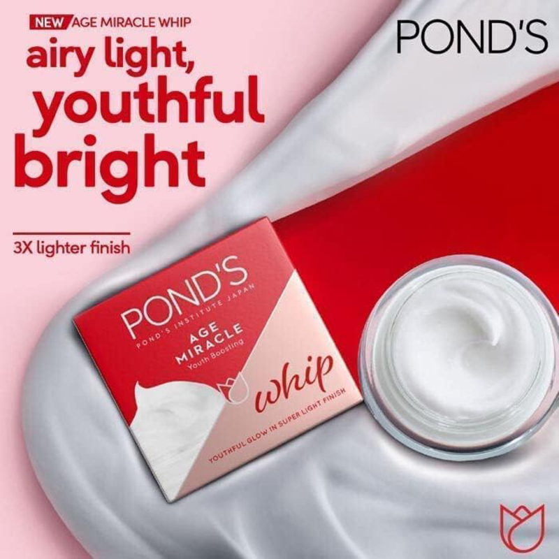 Ponds Age Miracle Anti Aging Whip Cream with Retinol C and Prebiotic Extract, 50gm