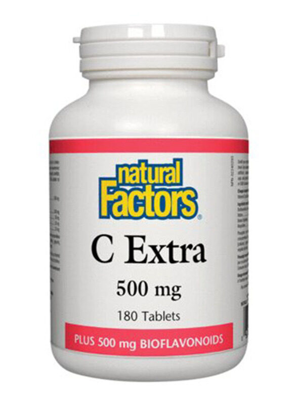 

Natural Factors C Extra Plus Bioflavonoids, 500mg, 180 Tablets