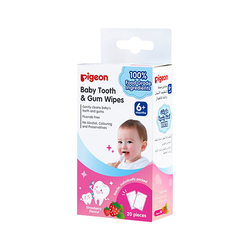 PIGEON BABY TOOTH & GUM WIPES STRAWBERRY 20S