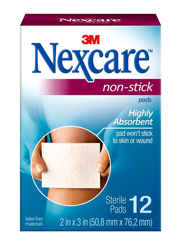 

Nexcare Non/Stick Pads, White, 5x7cm, 12 Strips