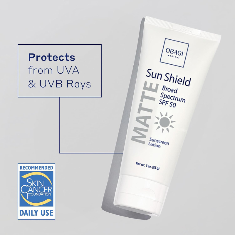 Obagi Medical Sun Shield Matte Broad Spectrum Sunscreen Lotion, SPF 50, 3oz