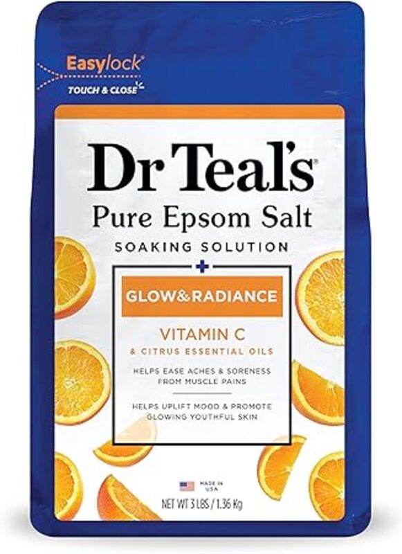 Dr Teals Epsom Bath Salt - Vitamin C & Citrus Oils 1.36 Kg