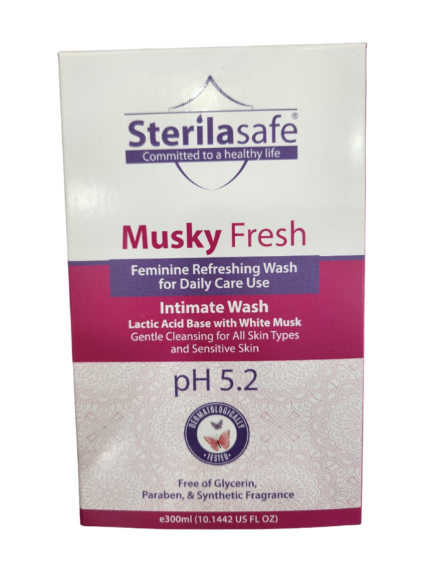 Sterila Safe Musky Fresh Intimate Wash Ph 5.2 300 Ml