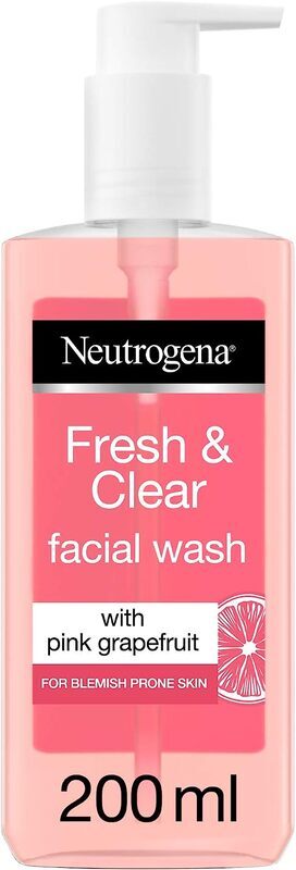 Neutrogena Facial Wash Fresh & Clear With Pink Grapefruit For Blemish Prone Skin, 200ml