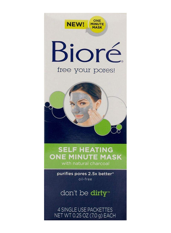 

Biore Self Heating One Minute Mask, 4 Pieces, 7gm