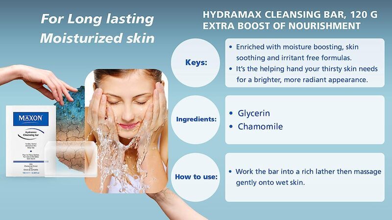 maxon Hydramax Cleansing Soap Bar, 100gm