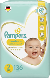 Pampers 2 3-8 Kg 136 Count