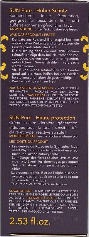 Locherber Sun Pure High Protection SPF 50 Cream, 75ml
