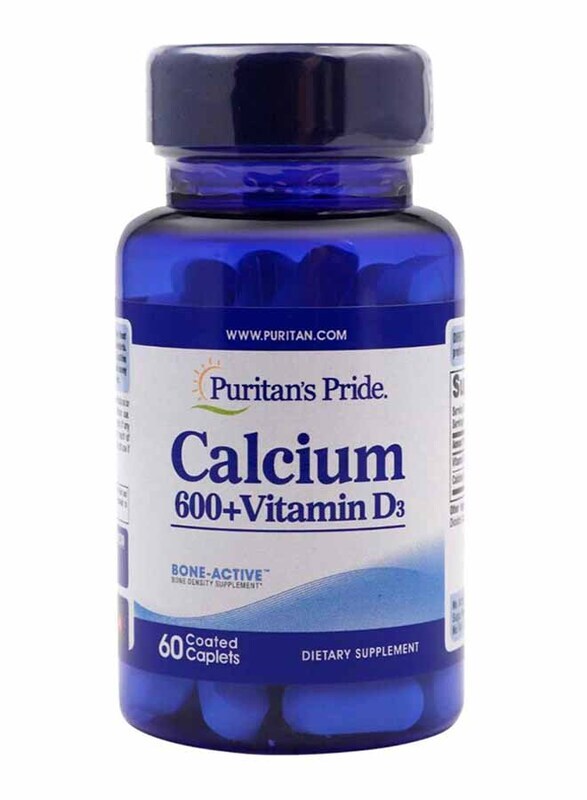 Puritan's Pride Calcium 600+Vitamin D3 Supplement, 60 Pieces