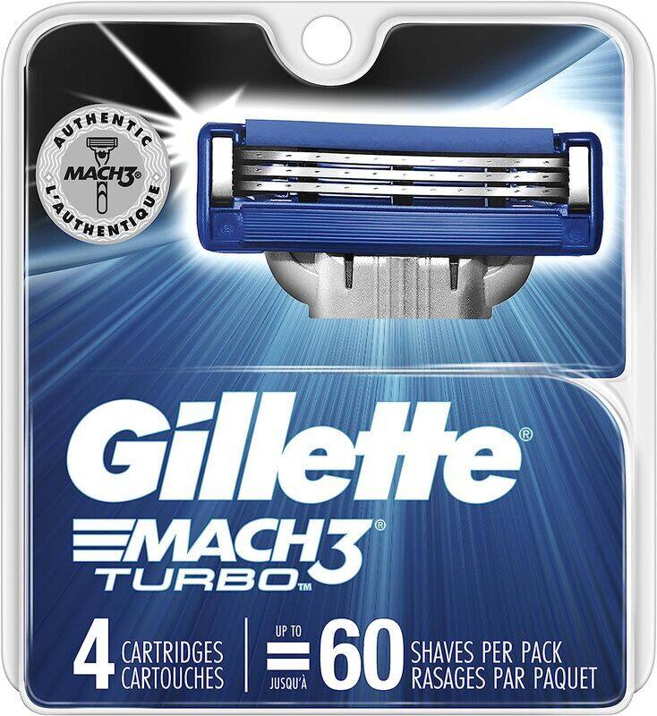 

Gillette Mach 3 Turbo Razor Blades, 4 Pieces
