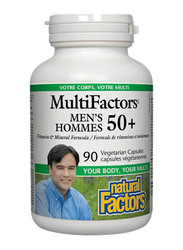 Natural Factors Multifactors 50+ Men's Hommes Vitamin & Mineral Formula, 90 Capsules