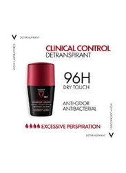 Vichy Homme Clinical Control Roll-on Deodorant, 50ml