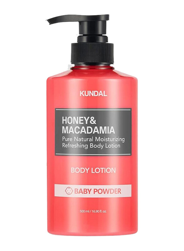 

Kundal 500ml Honey & Macadamia Pure Natural Moisturizing Refreshing Baby Powder Scent Body Lotion