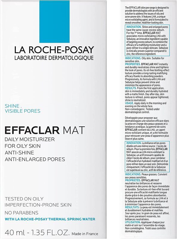 La Roche Posay Effaclar Mat Face Moisturizer, 40ml