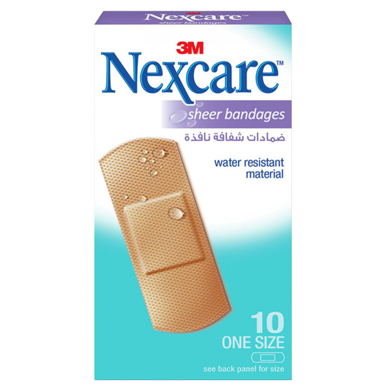 

Nexcare Plastic Sheer Bandages 72Mmx25Mm Pack 10S
